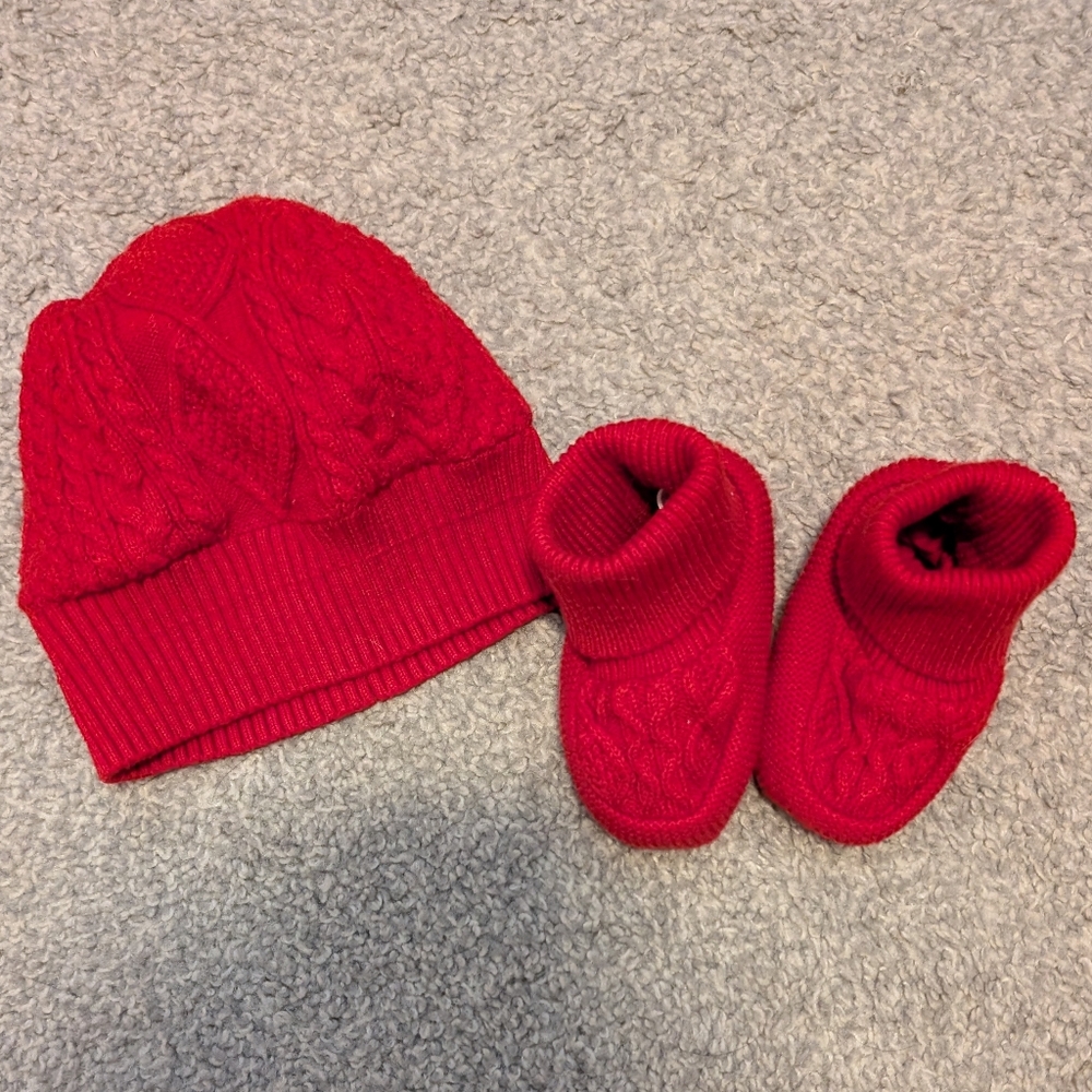 3 For $24 Janie and Jack Vibrant Red Baby Knit Set - Picture 1 of 10